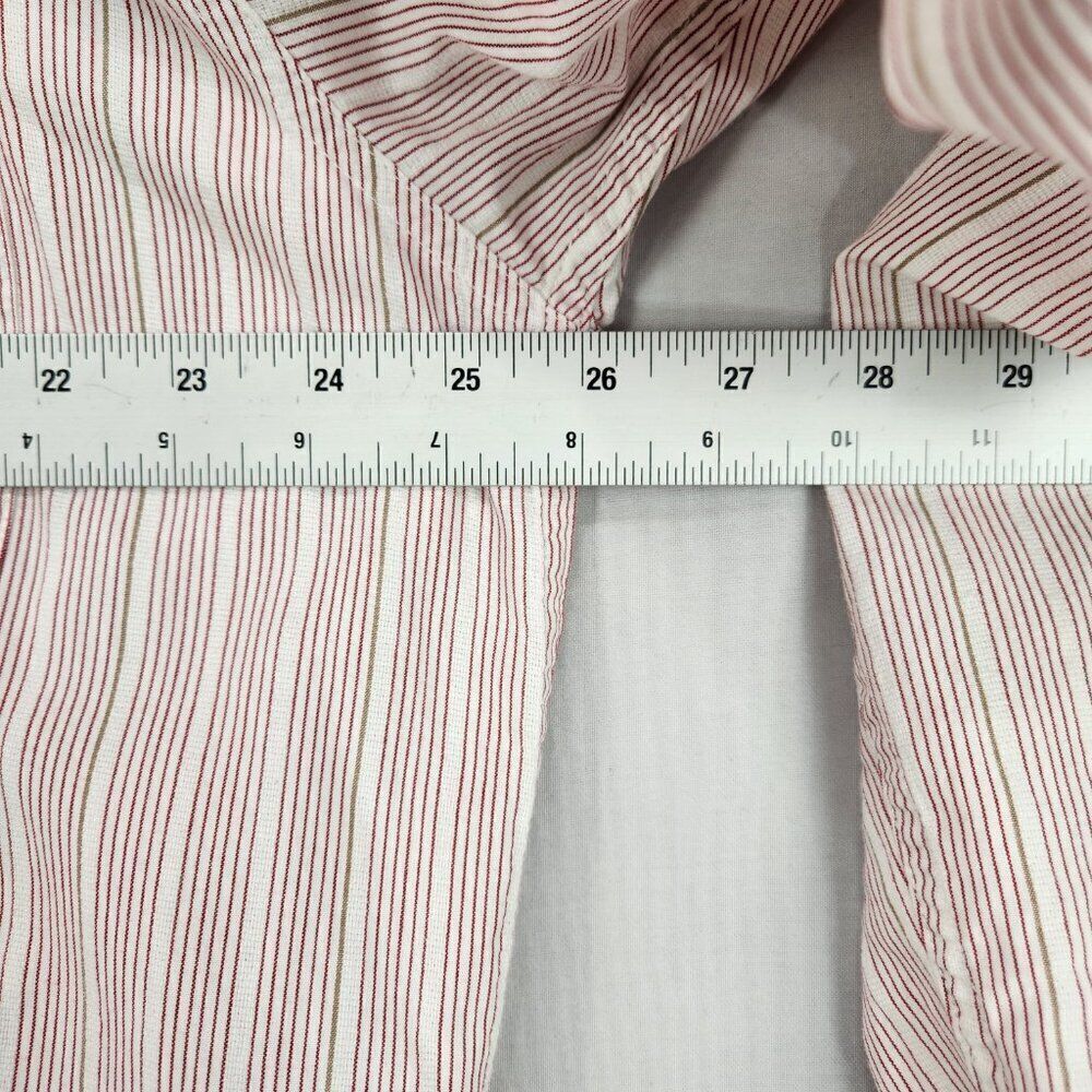 CINCH Western Wear Long Sleeve Button Down Shirt Mens Large Striped Red White - Picture 3 of 8